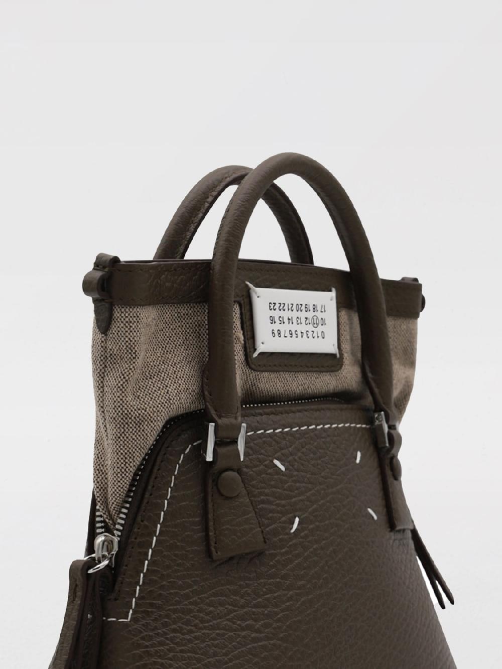 Giglio Borsa 5AC Maison Margiela In Pelle A Grana E Canvas