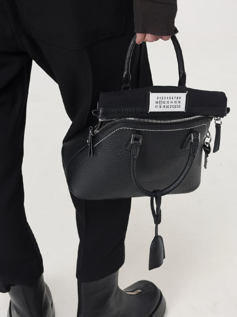 Giglio Borsa 5AC Maison Margiela In Pelle A Grana E Canvas