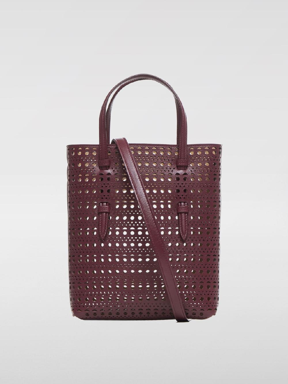 Giglio Borsa A Mano Tote Mina AlaÏa In Pelle Traforata