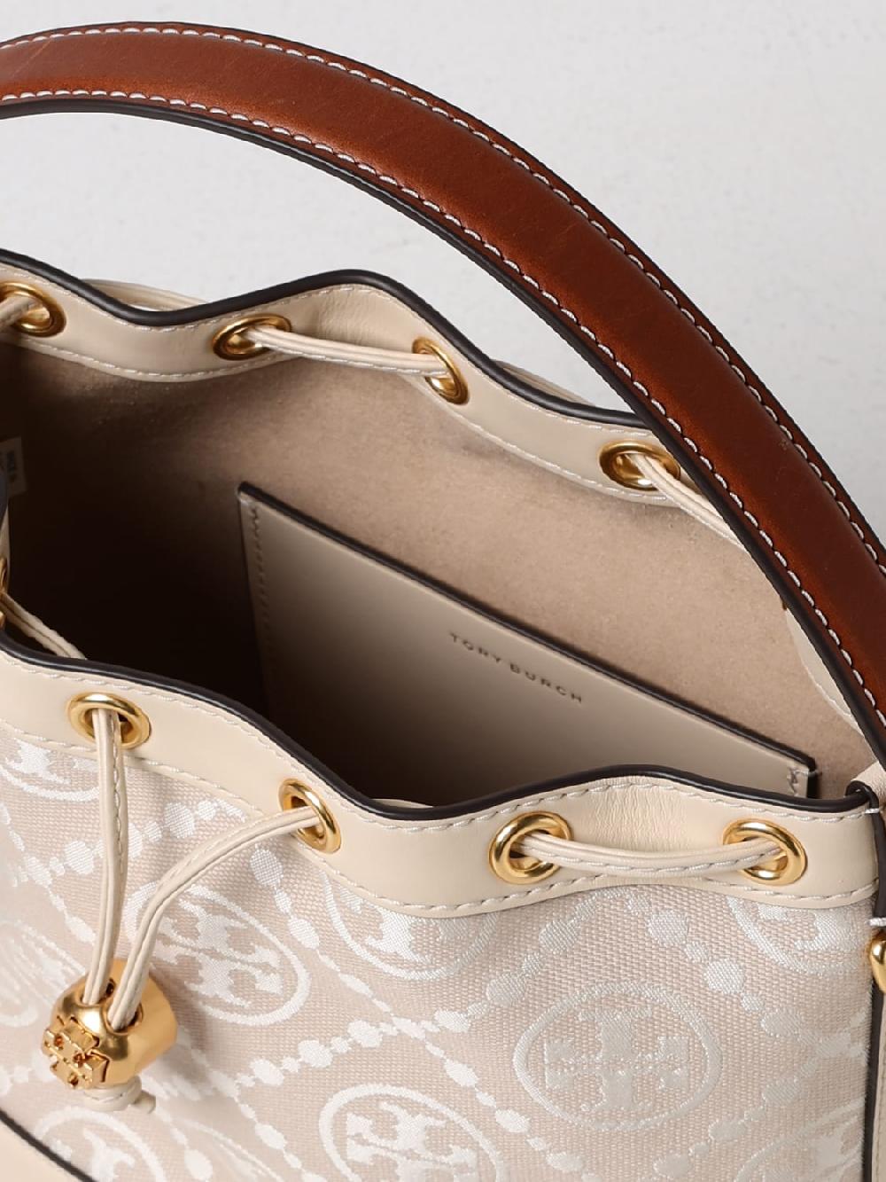Giglio Borsa A Secchiello T Monogram In Jacquard Tory Burch