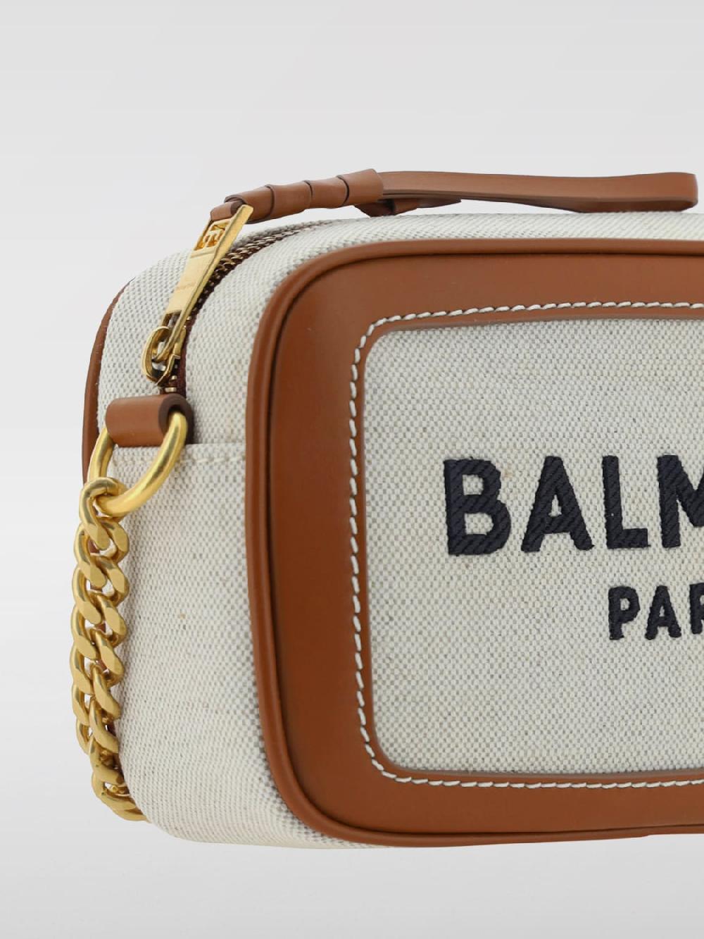 Giglio Borsa A Tracolla B-Army Balmain In Pelle E Cotone