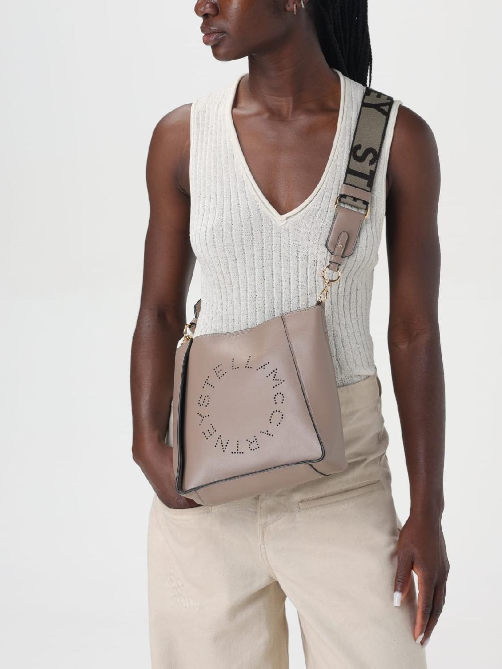 Giglio Borsa A Tracolla Con Logo Circolare Stella McCartney