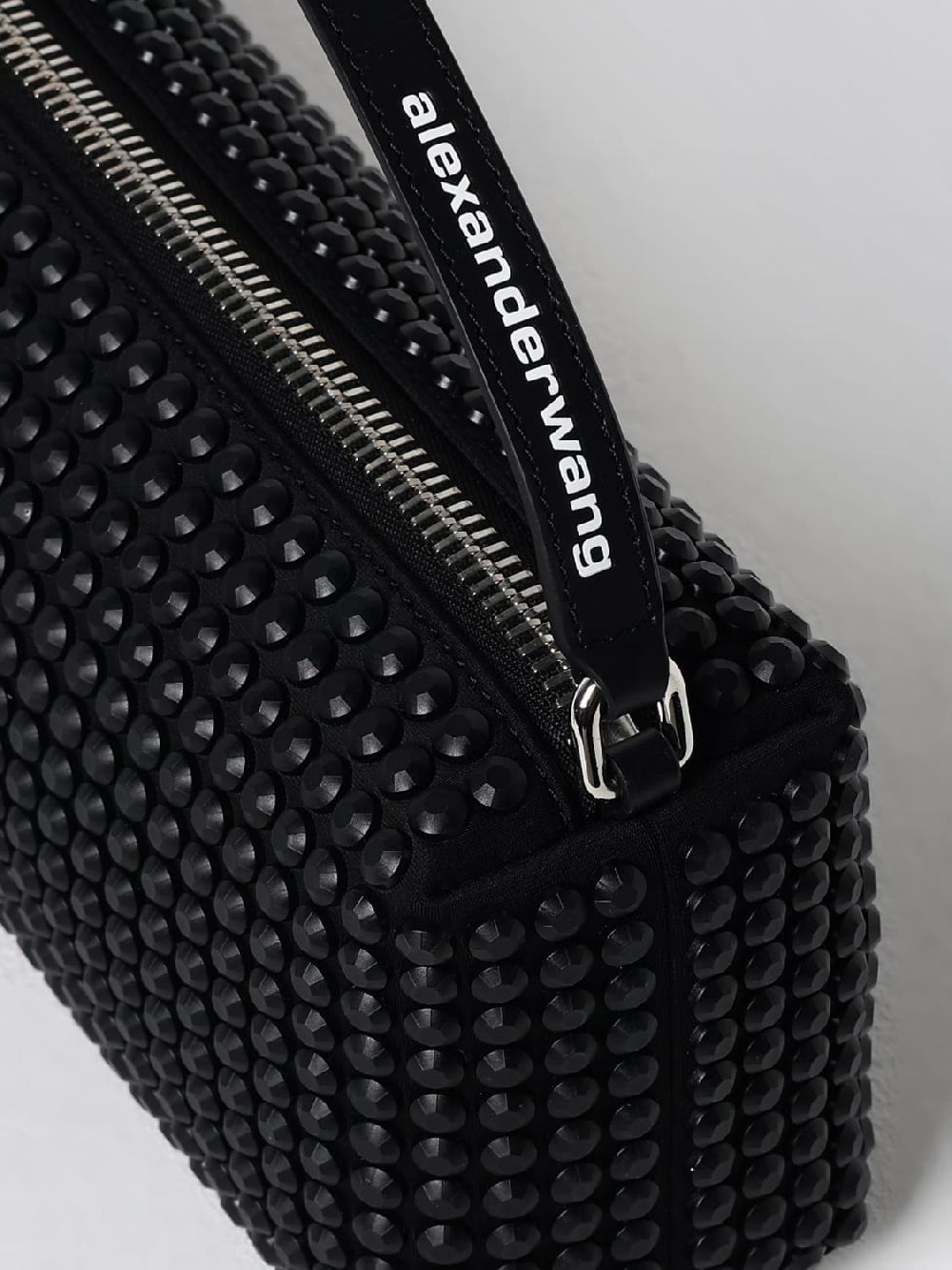 Giglio Borsa Alexander Wang In Nylon Con Strass Gommati All Over