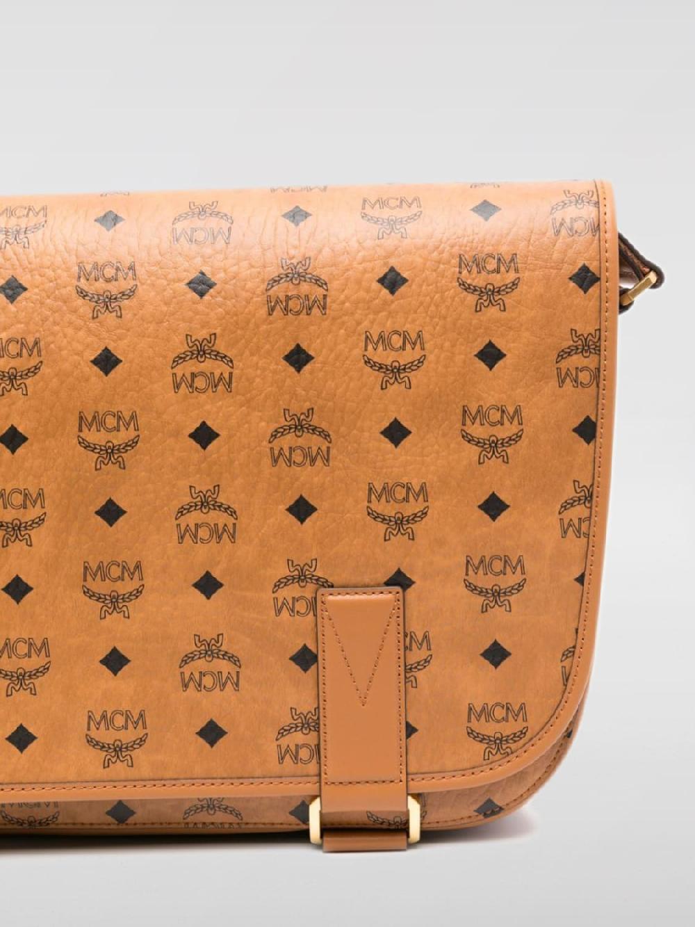 Giglio Borsa Aren Mcm In Cotone Spalmato Con Logo All Over