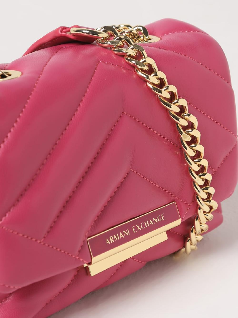 Giglio Borsa Armani Exchange In Nappa Sintetica Trapuntata Chevron