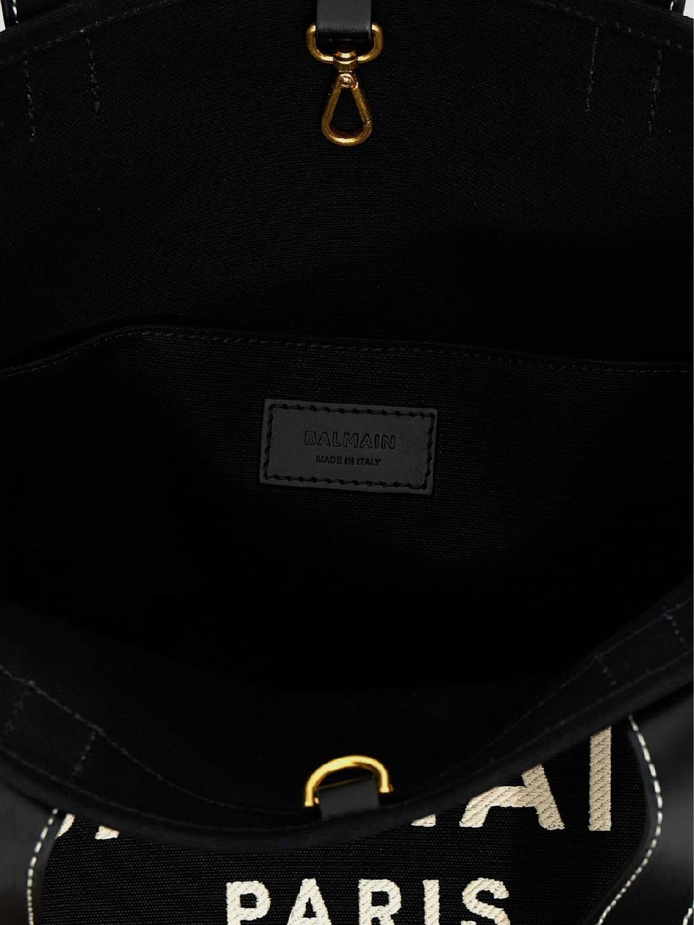 Giglio Borsa B-Army Balmain In Canvas Di Cotone E Pelle