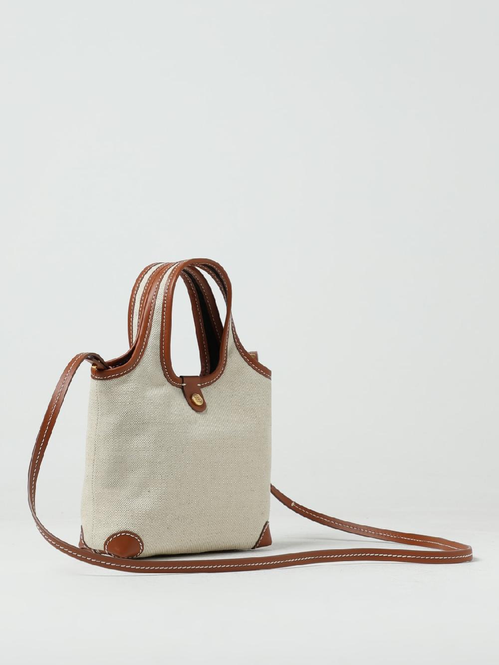 Giglio Borsa B-Army Grocery Balmain In Canvas E Pelle