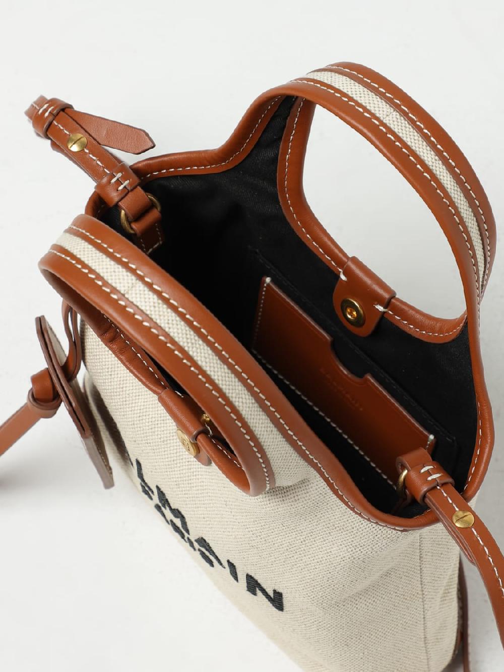 Giglio Borsa B-Army Grocery Balmain In Canvas E Pelle