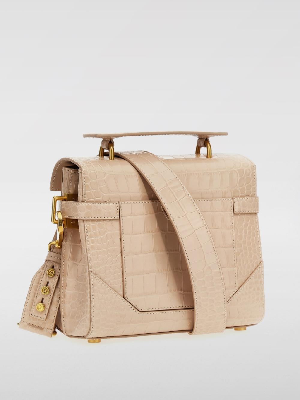 Giglio Borsa B-Buzz 23 Balmain In Pelle Stampa Cocco