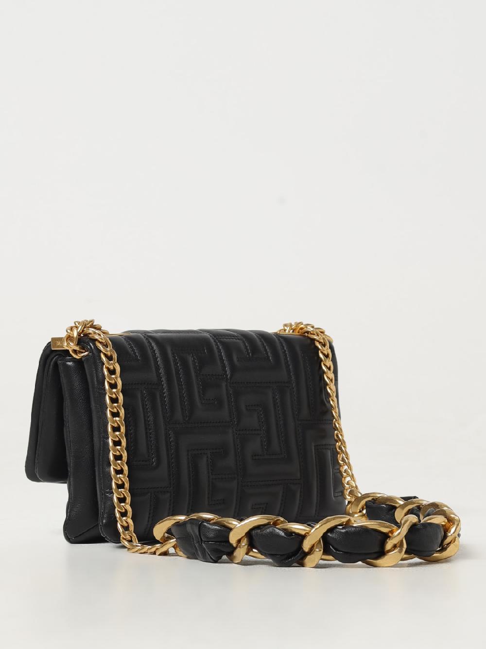 Giglio Borsa Balmain In Pelle Con Logo Impresso All Over
