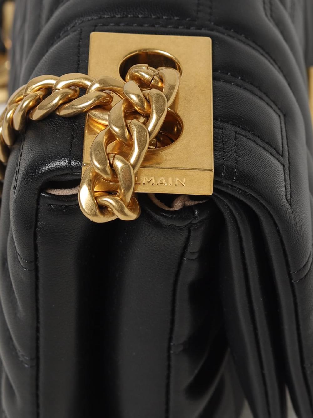 Giglio Borsa Balmain In Pelle Con Logo Impresso All Over