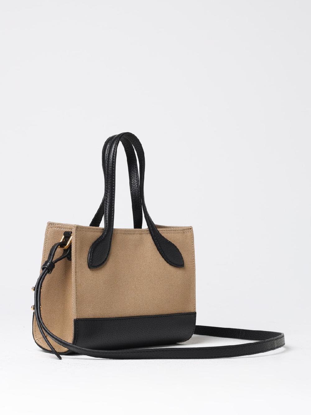 Giglio Borsa Bar Keep On Bally In Canvas E Pelle A Grana