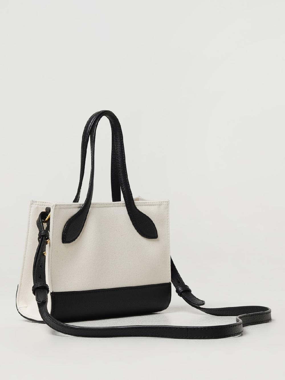 Giglio Borsa Bar Keep On Bally In Canvas E Pelle A Grana