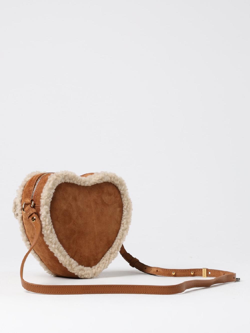 Giglio Borsa Beat Coccinelle In Camoscio E Shearling