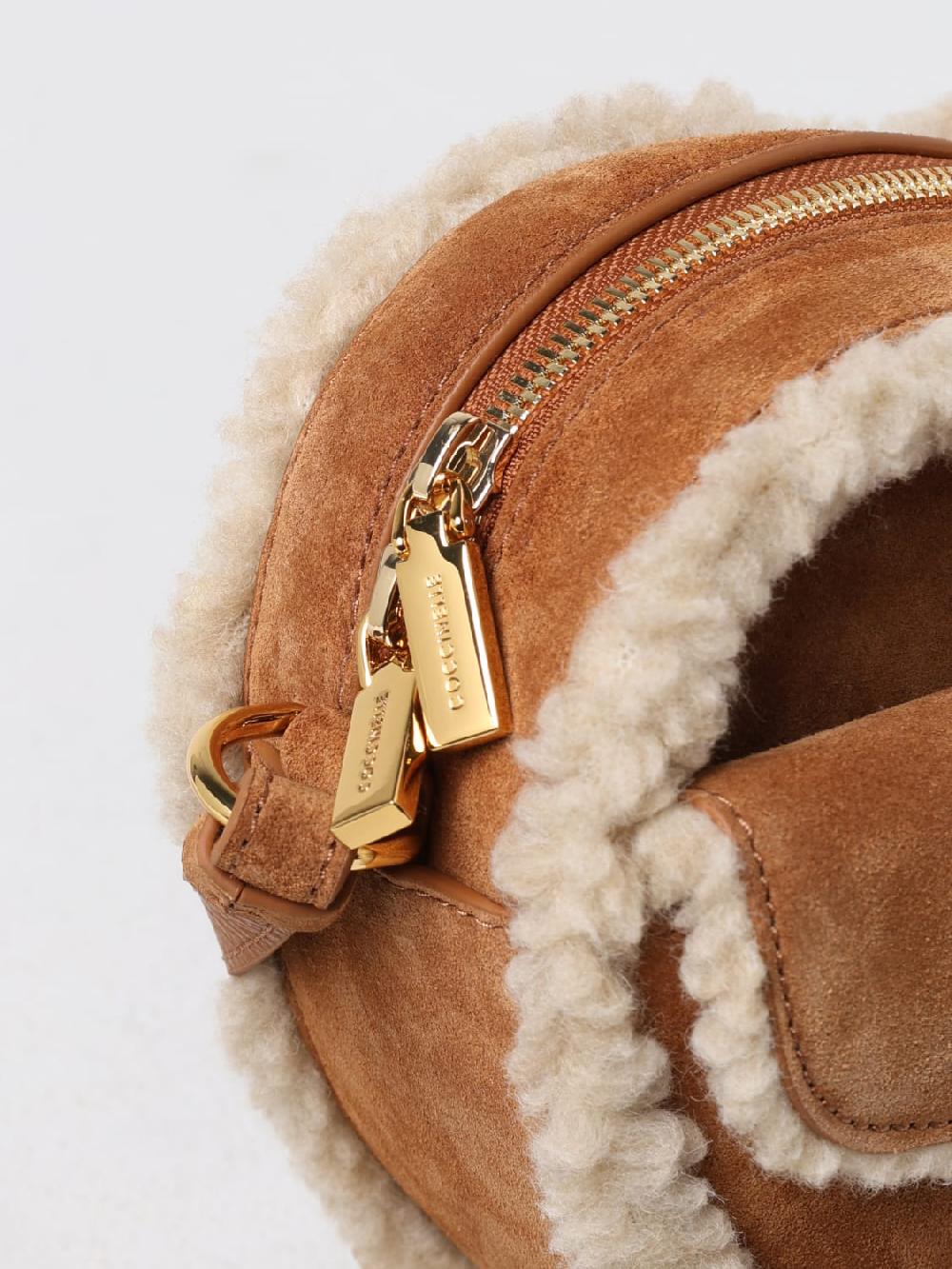 Giglio Borsa Beat Coccinelle In Camoscio E Shearling