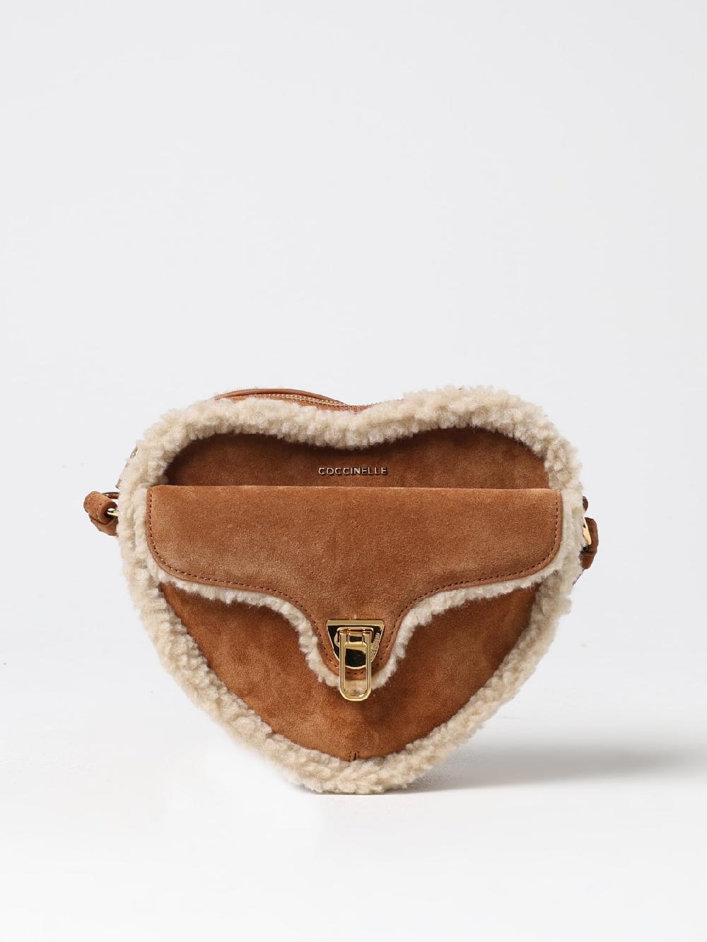 Giglio Borsa Beat Coccinelle in camoscio e shearling