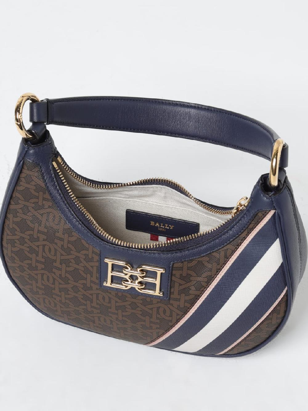 Giglio Borsa Bleyr Bally In Tessuto Spalmato E Pelle