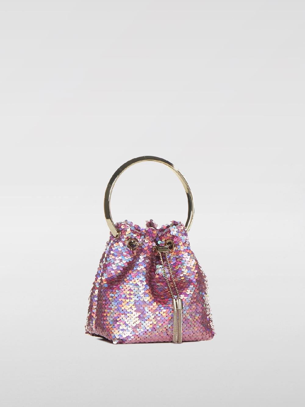 Giglio Borsa Bon Bon Jimmy Choo In Tessuto Con Paillettes Ricamate All Over