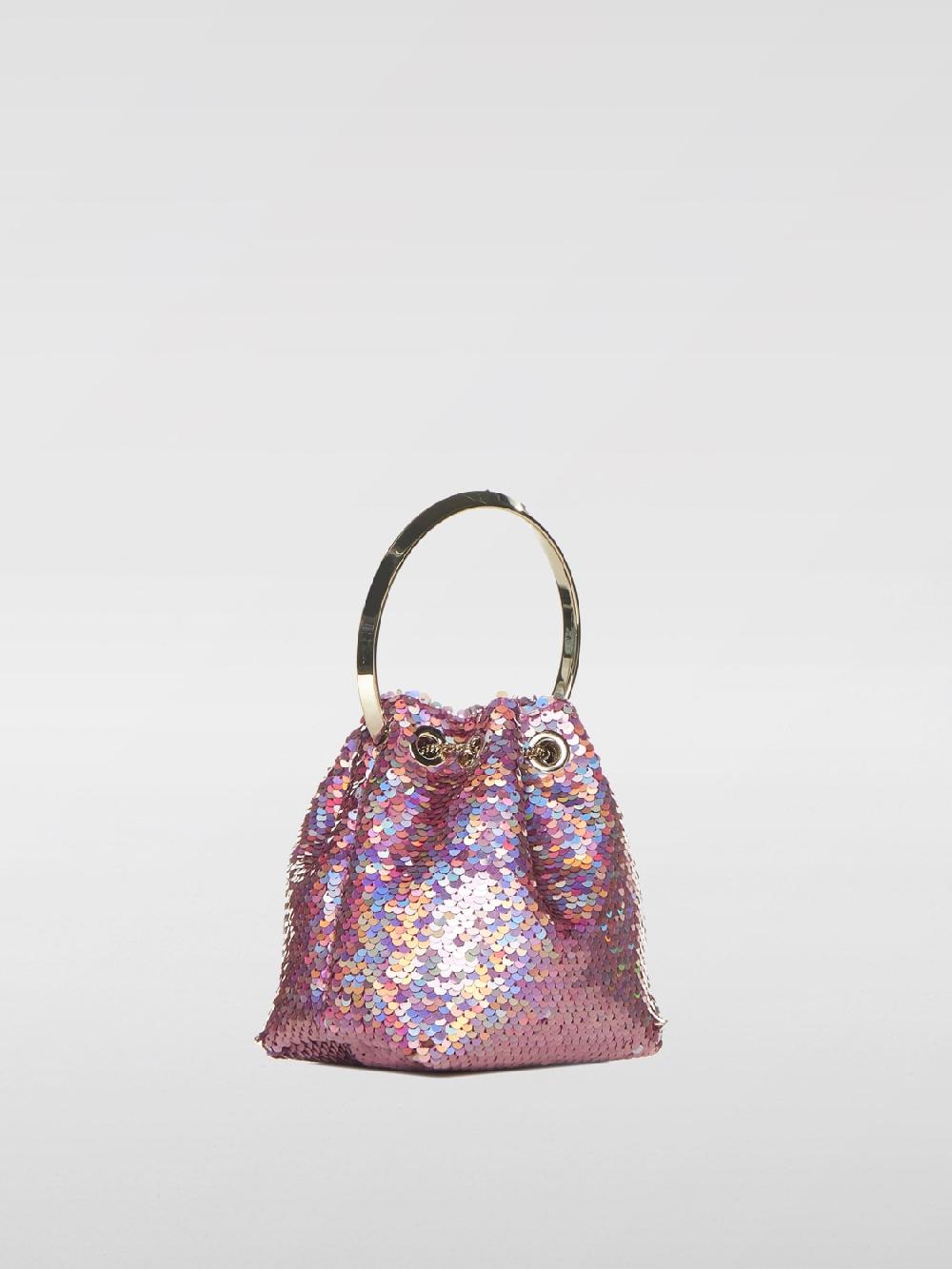 Giglio Borsa Bon Bon Jimmy Choo In Tessuto Con Paillettes Ricamate All Over