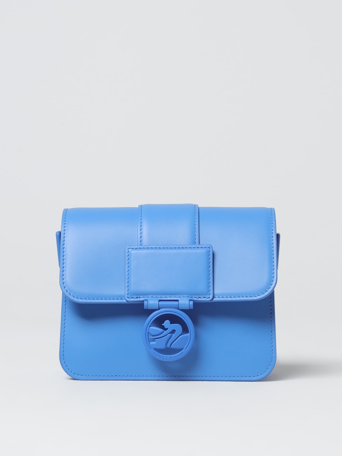 Giglio Borsa Box-Trot Longchamp in pelle con placca logo
