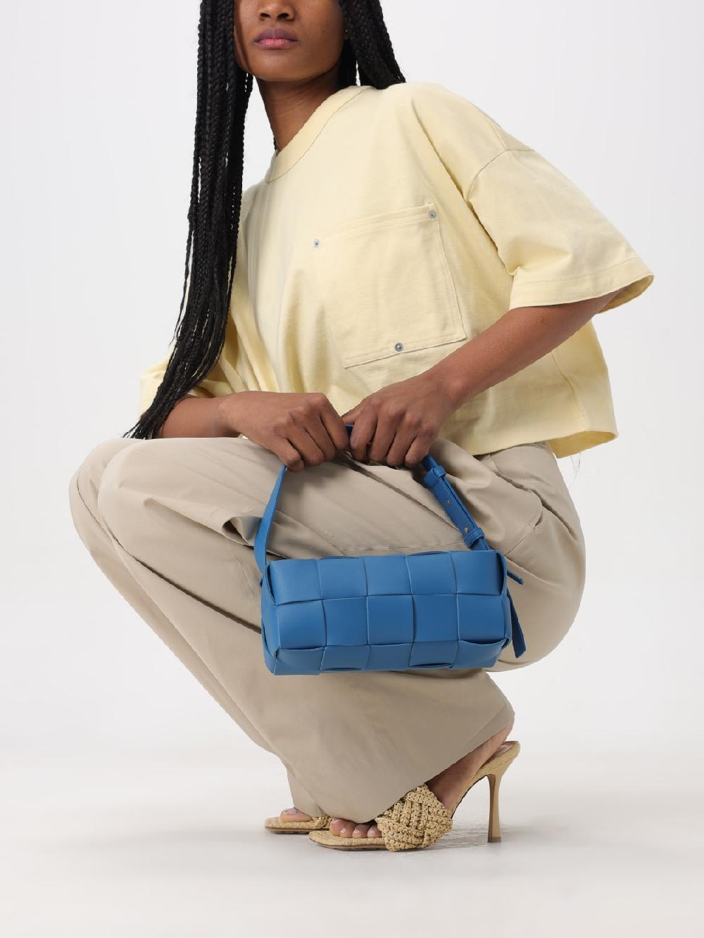 Giglio Borsa Brick Cassette Bottega Veneta In Nappa Intrecciata