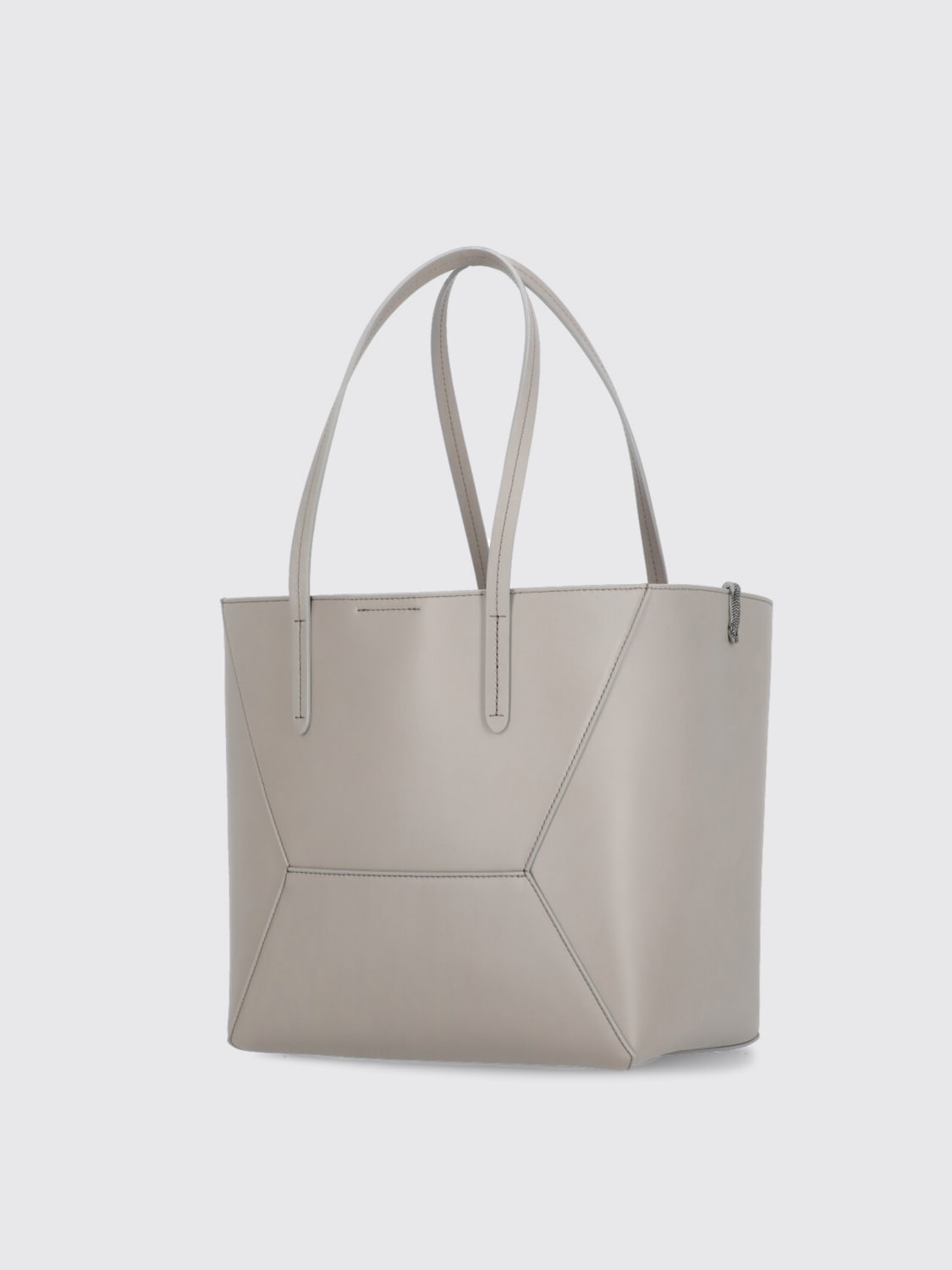 Giglio Borsa Brunello Cucinelli In Pelle Con Dettaglio Minile Nickel-free