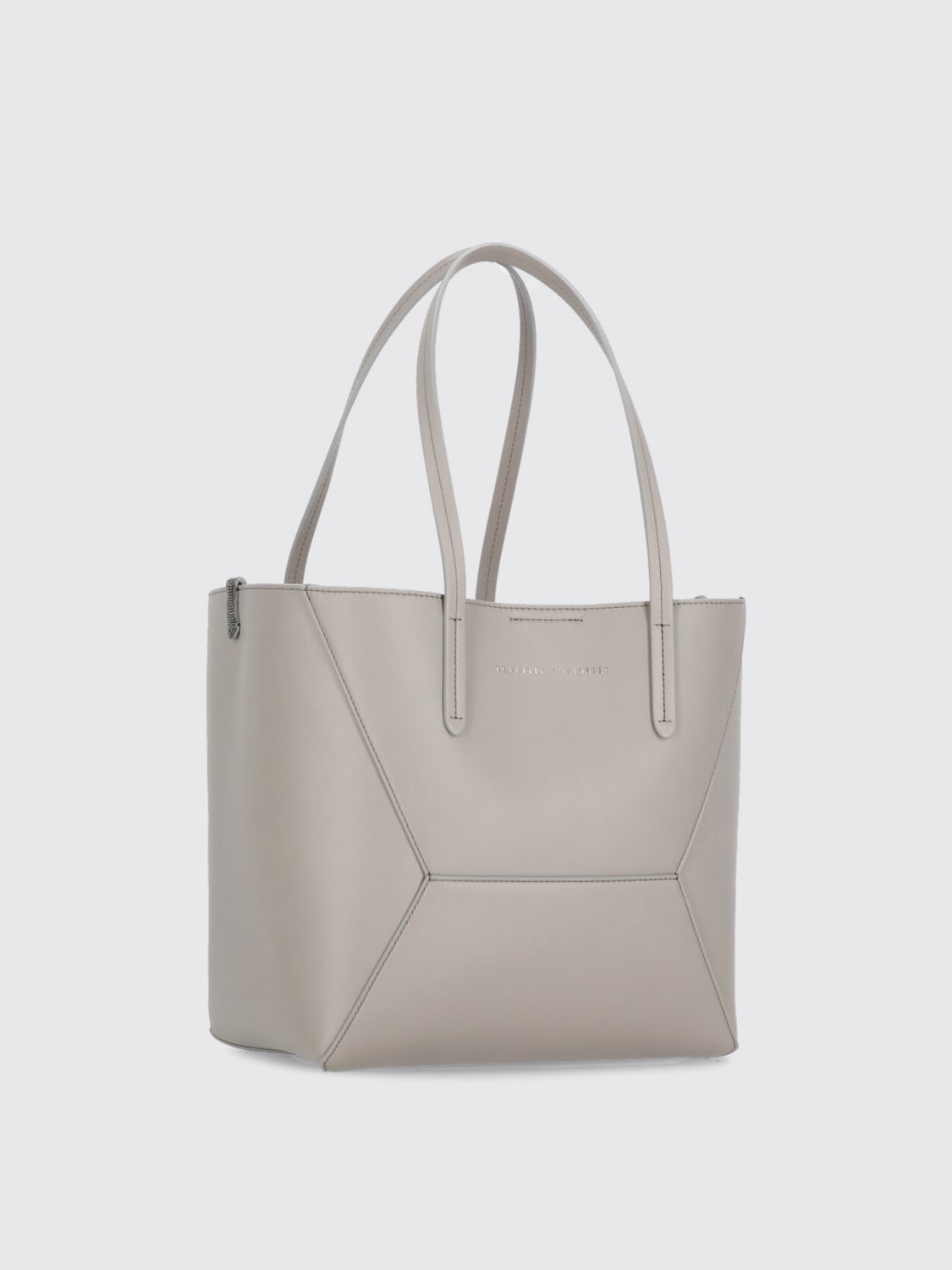 Giglio Borsa Brunello Cucinelli In Pelle Con Dettaglio Minile Nickel-free