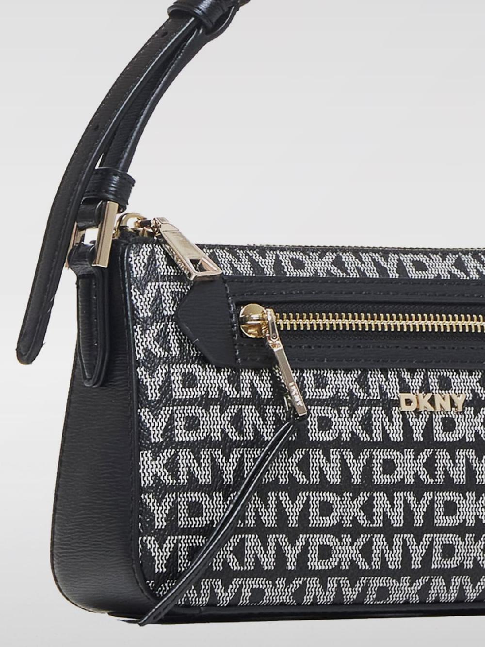 Giglio Borsa Bryant Ave Dkny In Cotone Spalmato A Grana Opaca Con Logo All Over