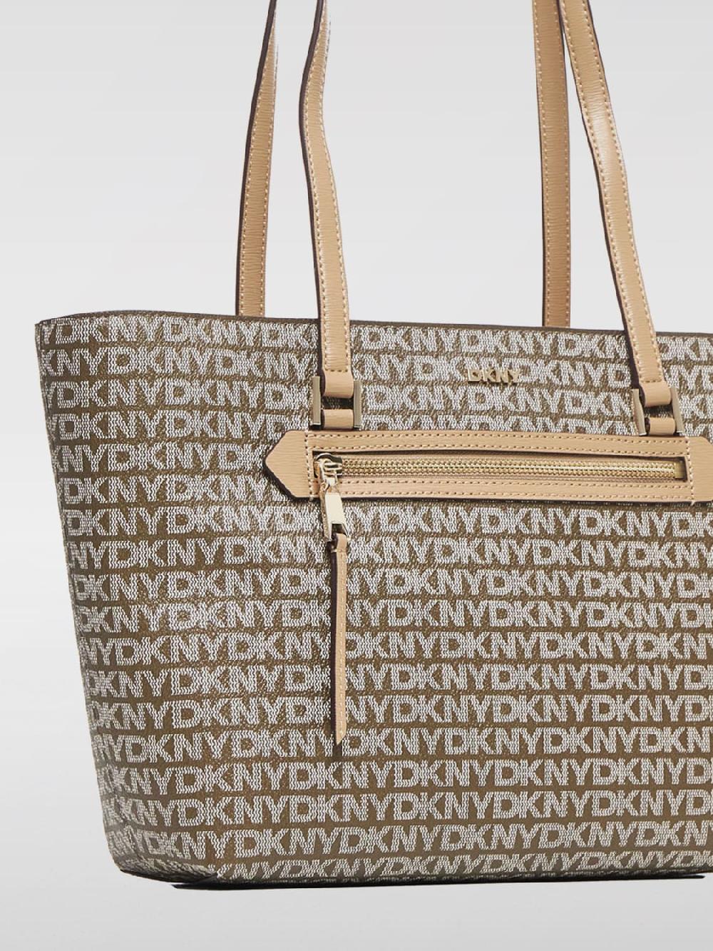 Giglio Borsa Bryant Dkny In Cotone Spalmato Con Logo All Over