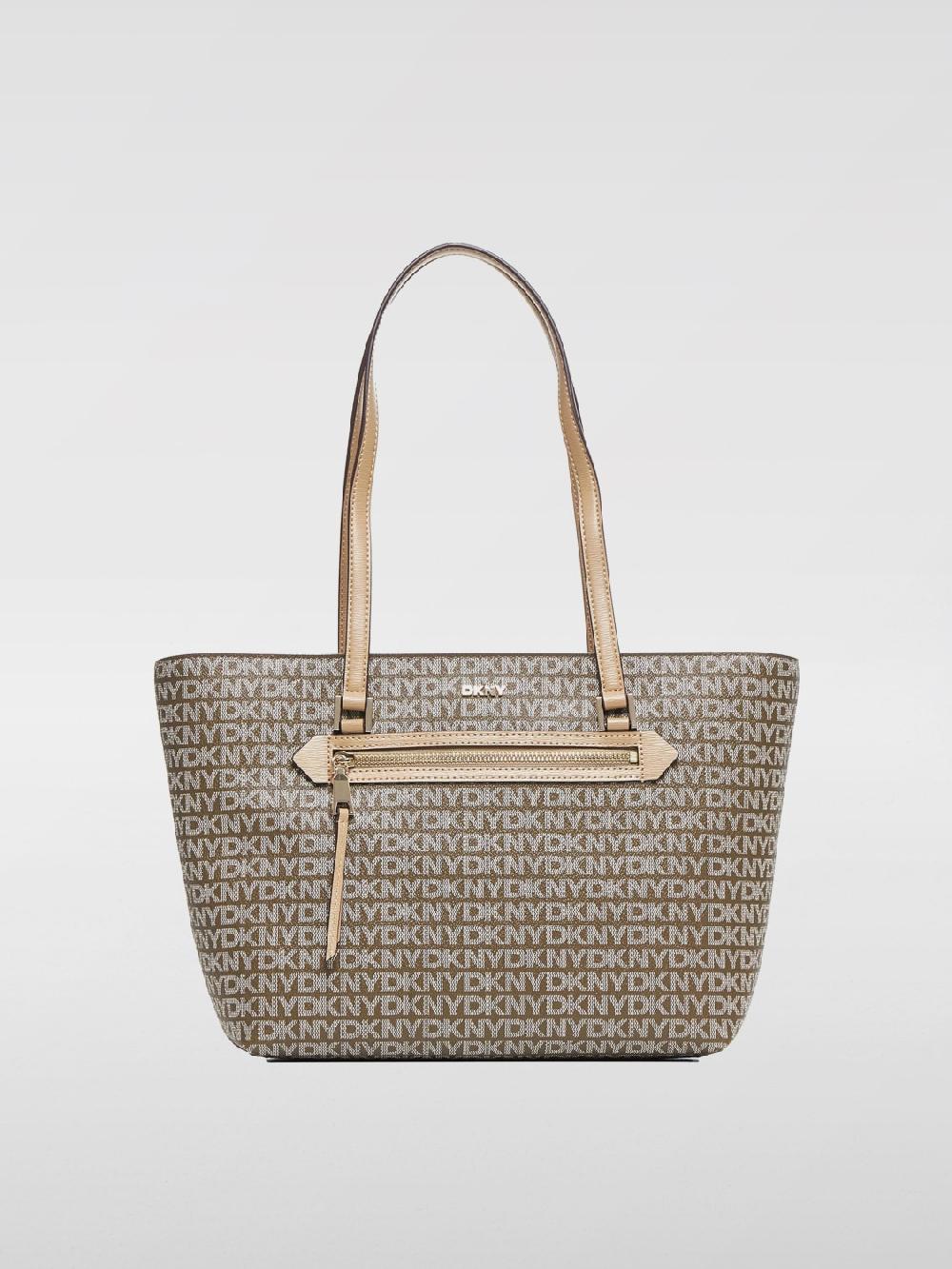 Giglio Borsa Bryant Dkny in cotone spalmato con logo all over
