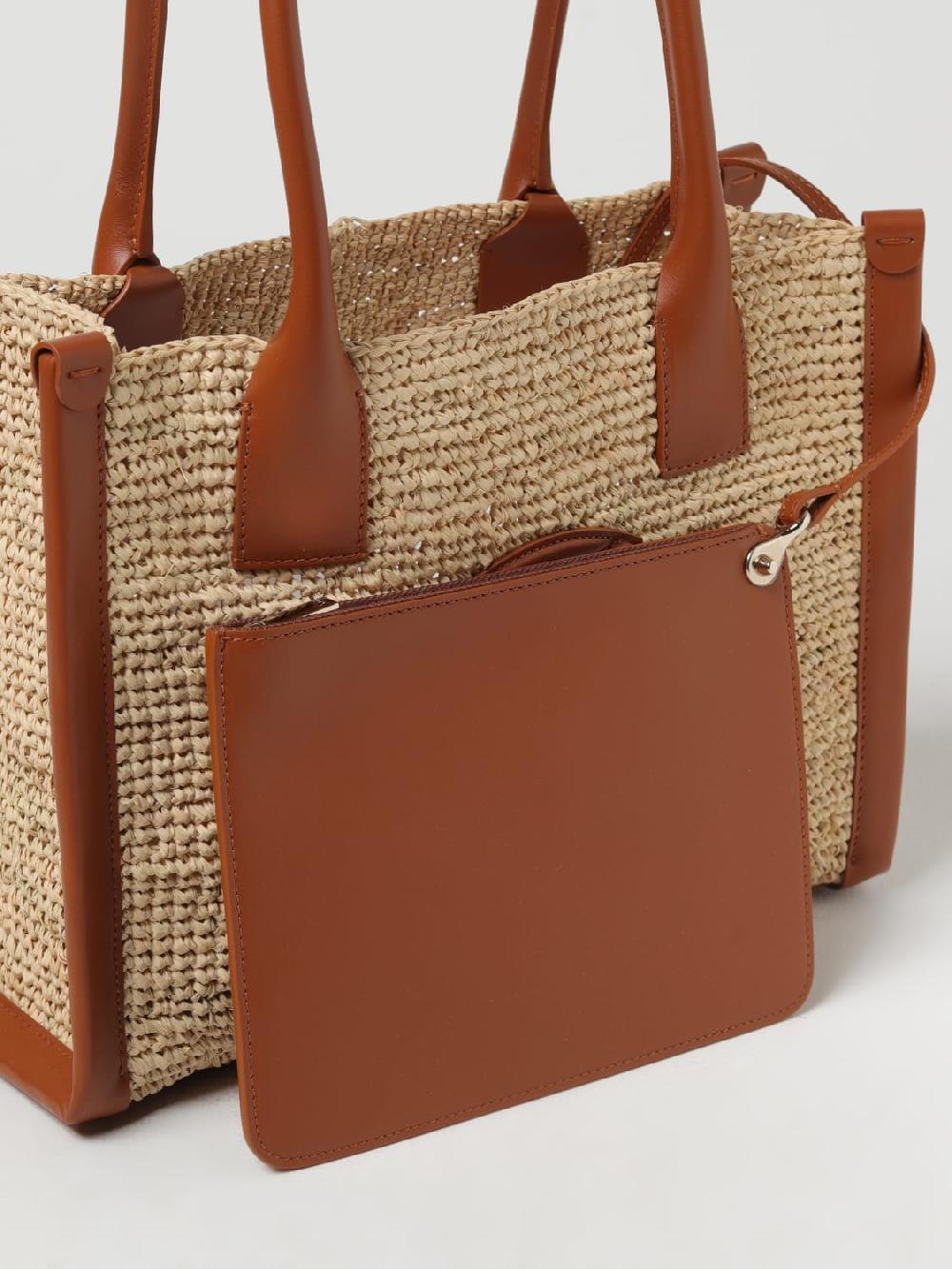 Giglio Borsa By My Side Christian Louboutin In Rafia E Pelle