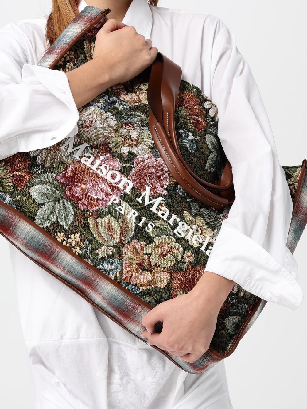Giglio Borsa Cabas Maison Margiela In Feltro Di Lana Vergine Jacquard
