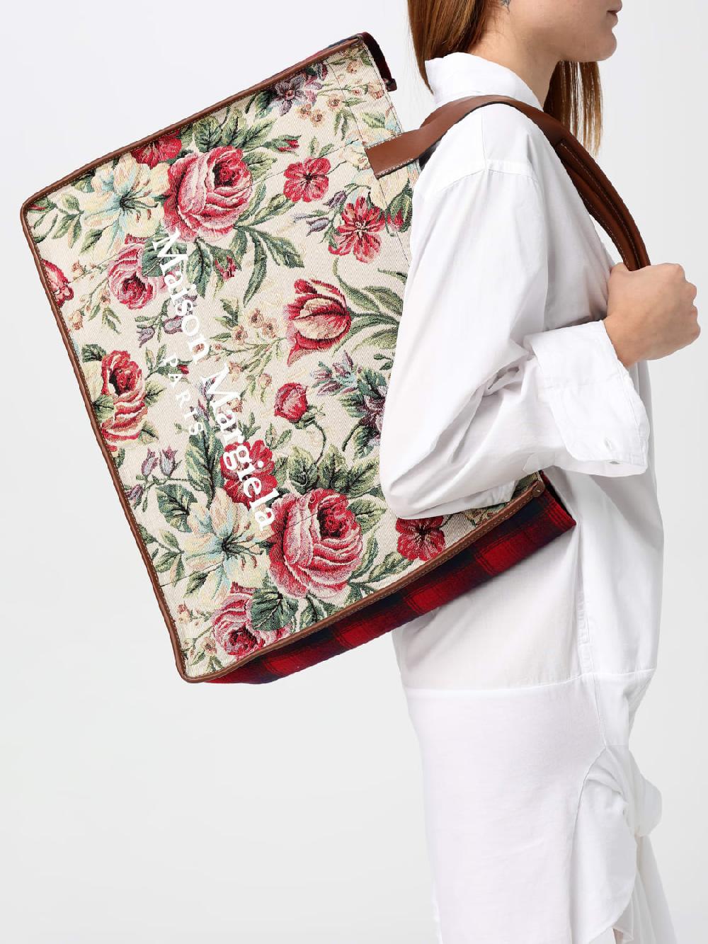 Giglio Borsa Cabas Maison Margiela In Feltro Di Lana Vergine Jacquard