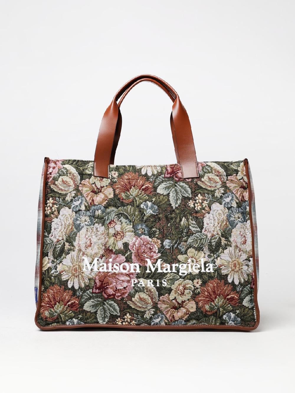 Giglio Borsa Cabas Maison Margiela in feltro di lana vergine jacquard