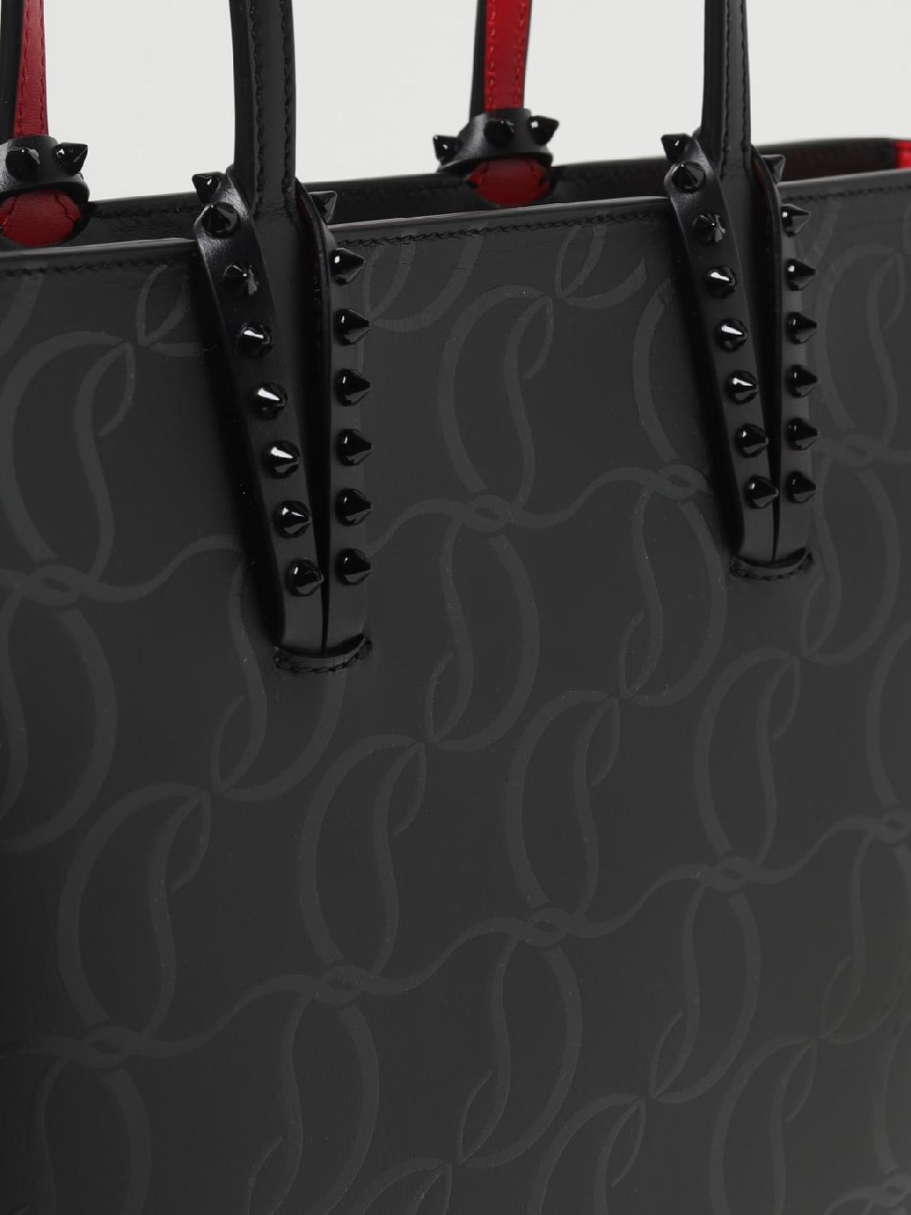 Giglio Borsa Cabata Christian Louboutin In Pelle Con Logo All Over