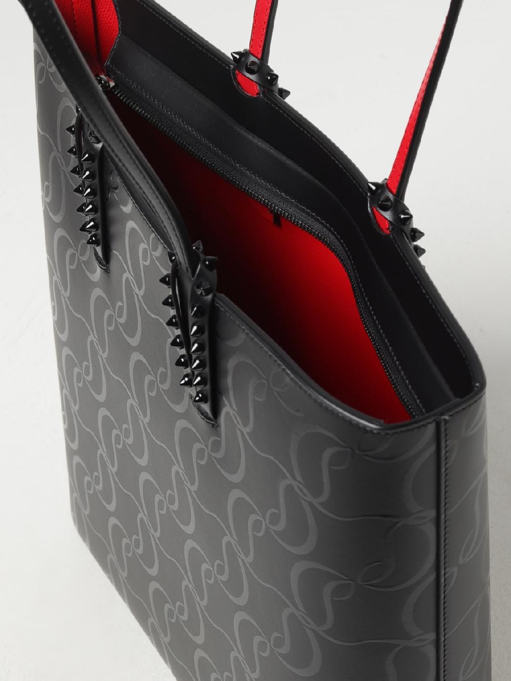 Giglio Borsa Cabata Christian Louboutin In Pelle Con Logo All Over