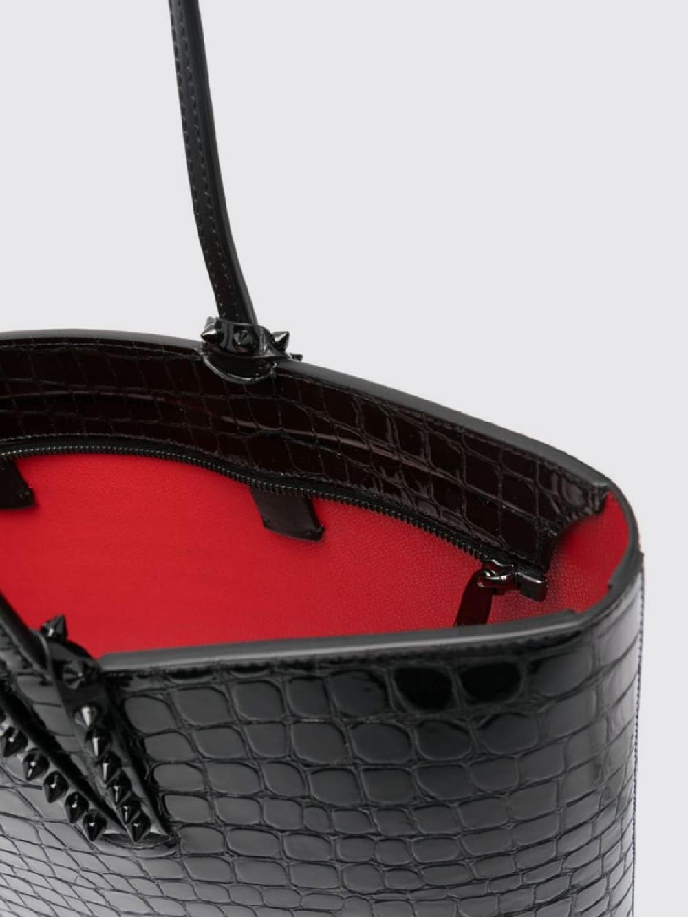 Giglio Borsa Cabata Christian Louboutin In Pelle Stampa Cocco
