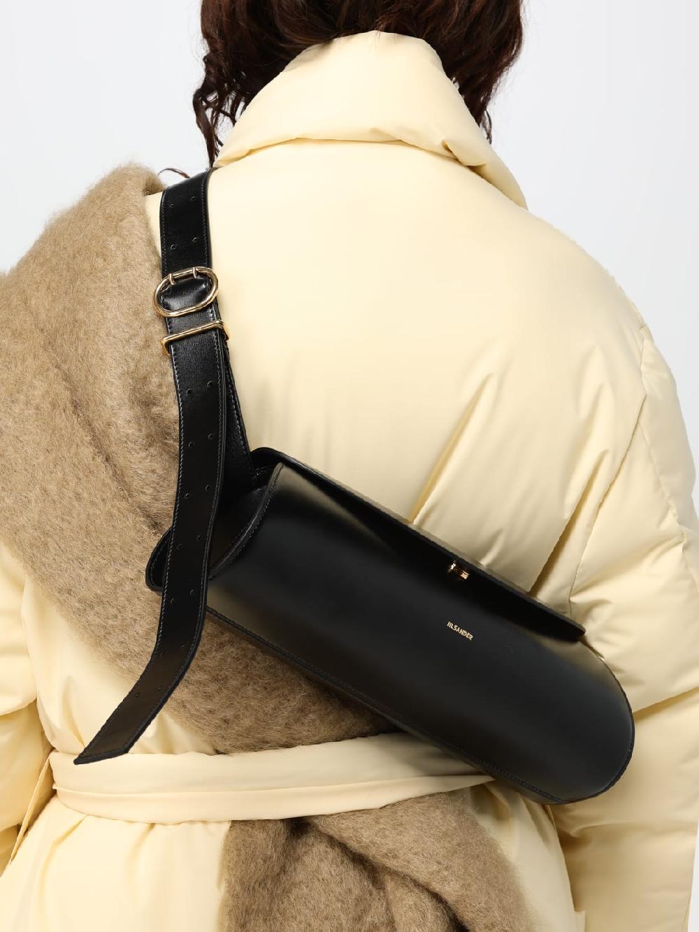 Giglio Borsa Cannolo Jil Sander In Pelle Palmellata