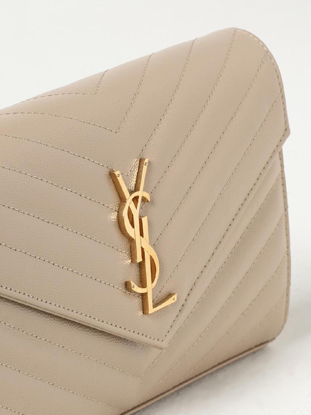 Giglio Borsa Cassandre Saint Laurent In Pelle Grain De Poudre