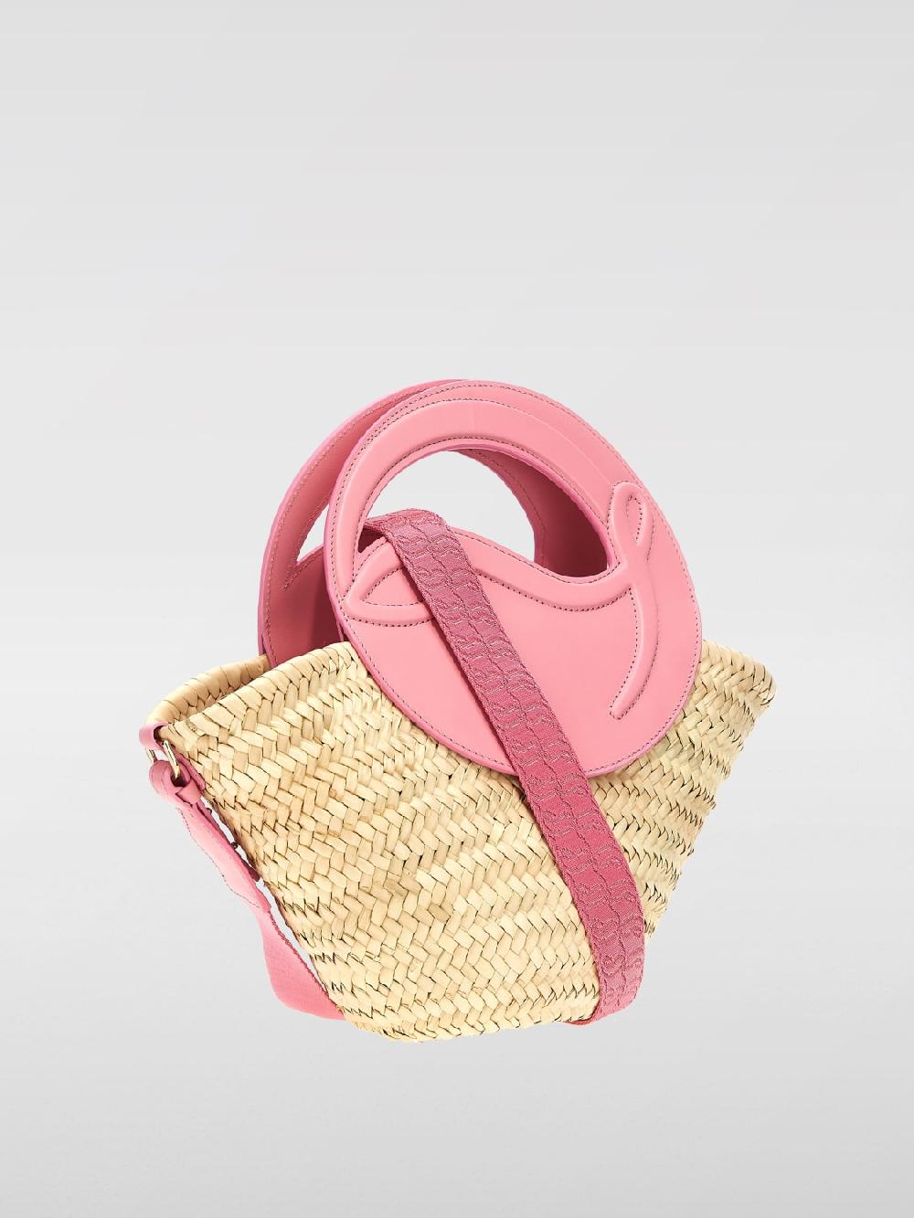 Giglio Borsa Christian Louboutin In Rafia Intrecciata E Pelle