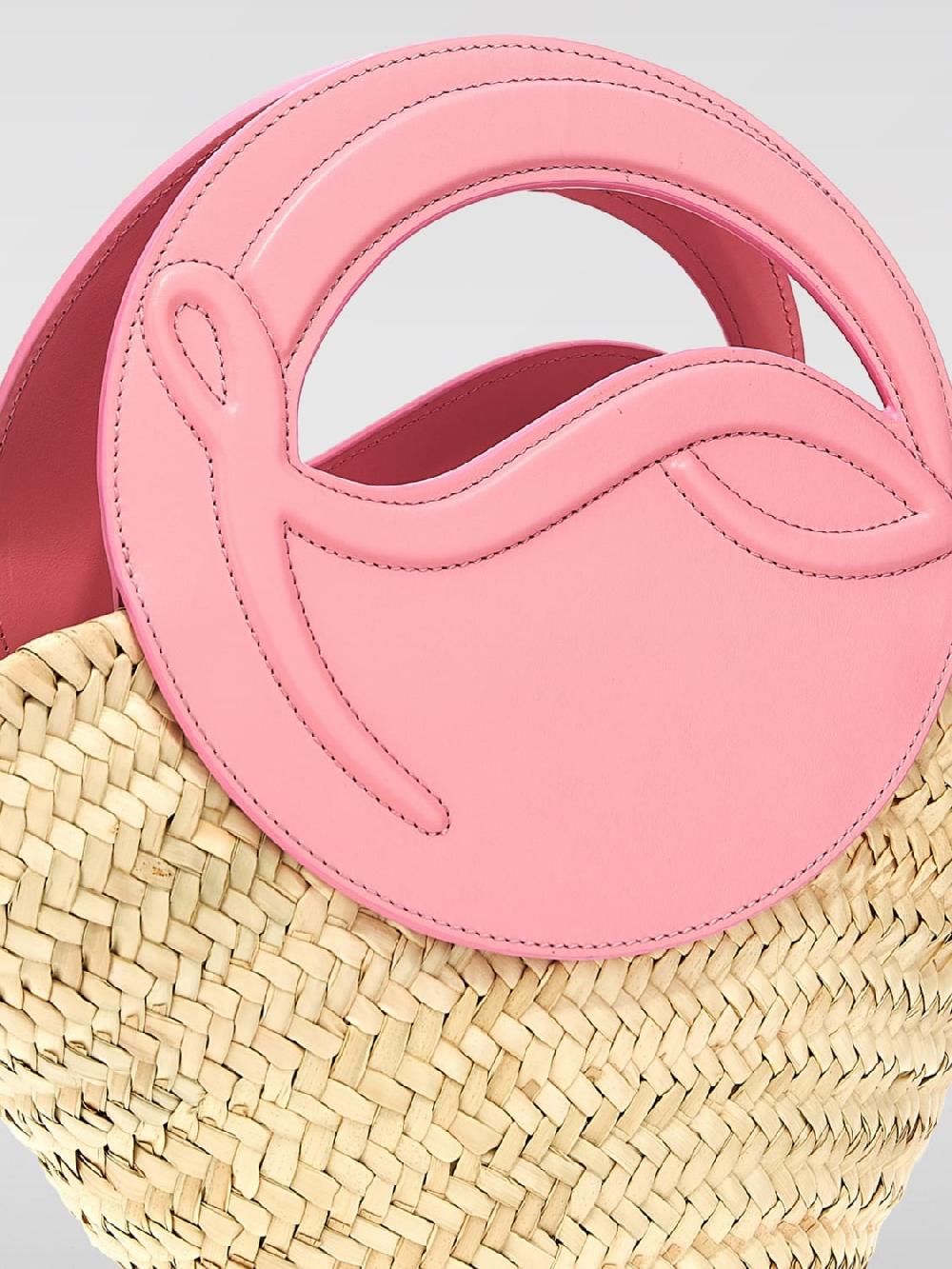 Giglio Borsa Christian Louboutin In Rafia Intrecciata E Pelle