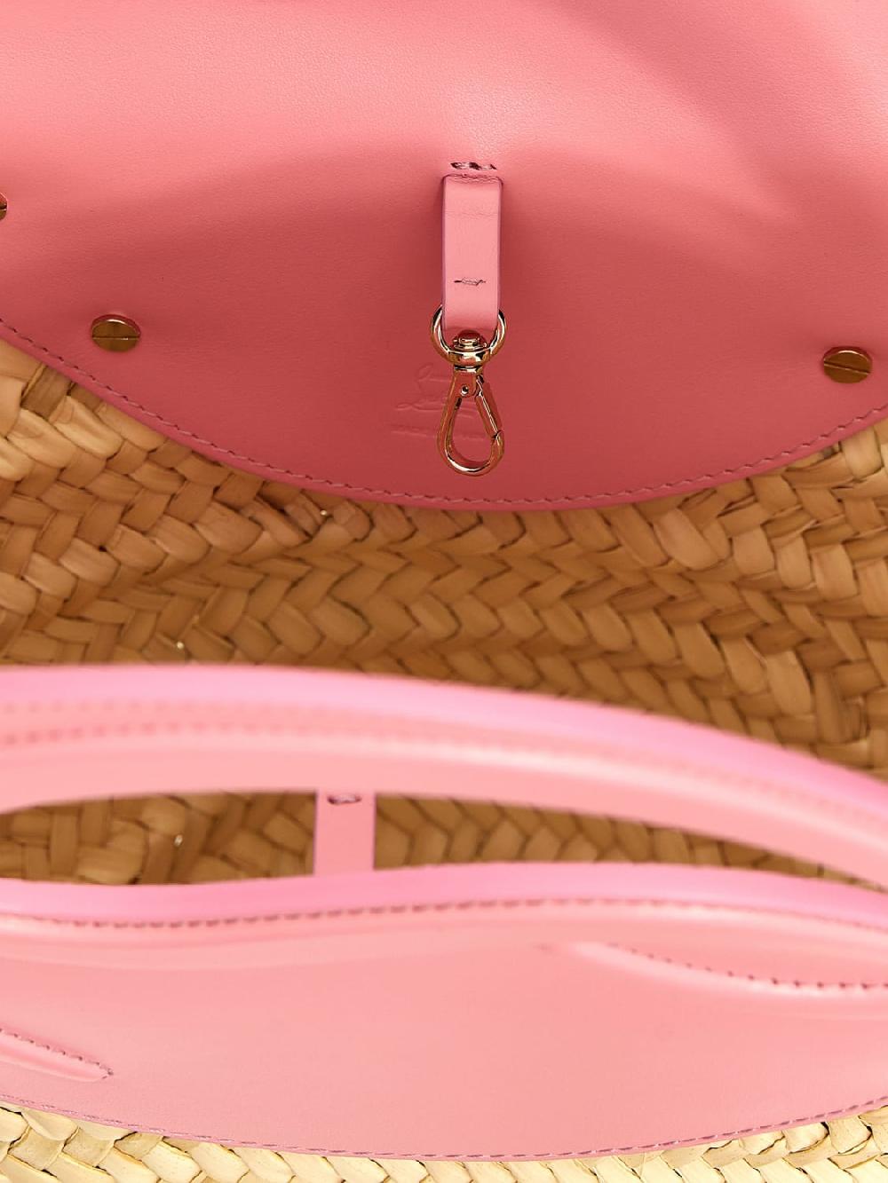 Giglio Borsa Christian Louboutin In Rafia Intrecciata E Pelle