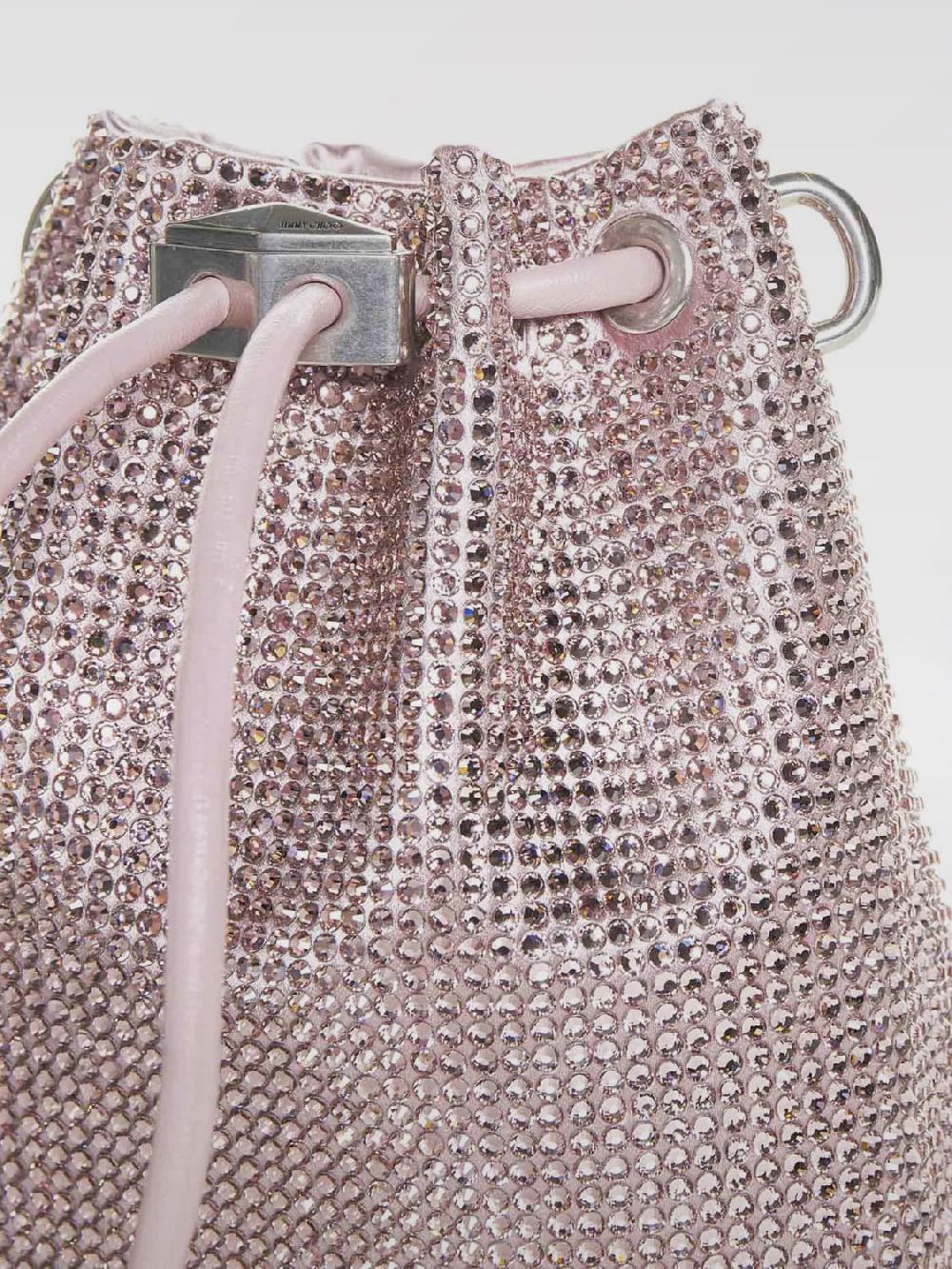 Giglio Borsa Cinch Bon Bon Jimmy Choo In Raso Con Strass All Over