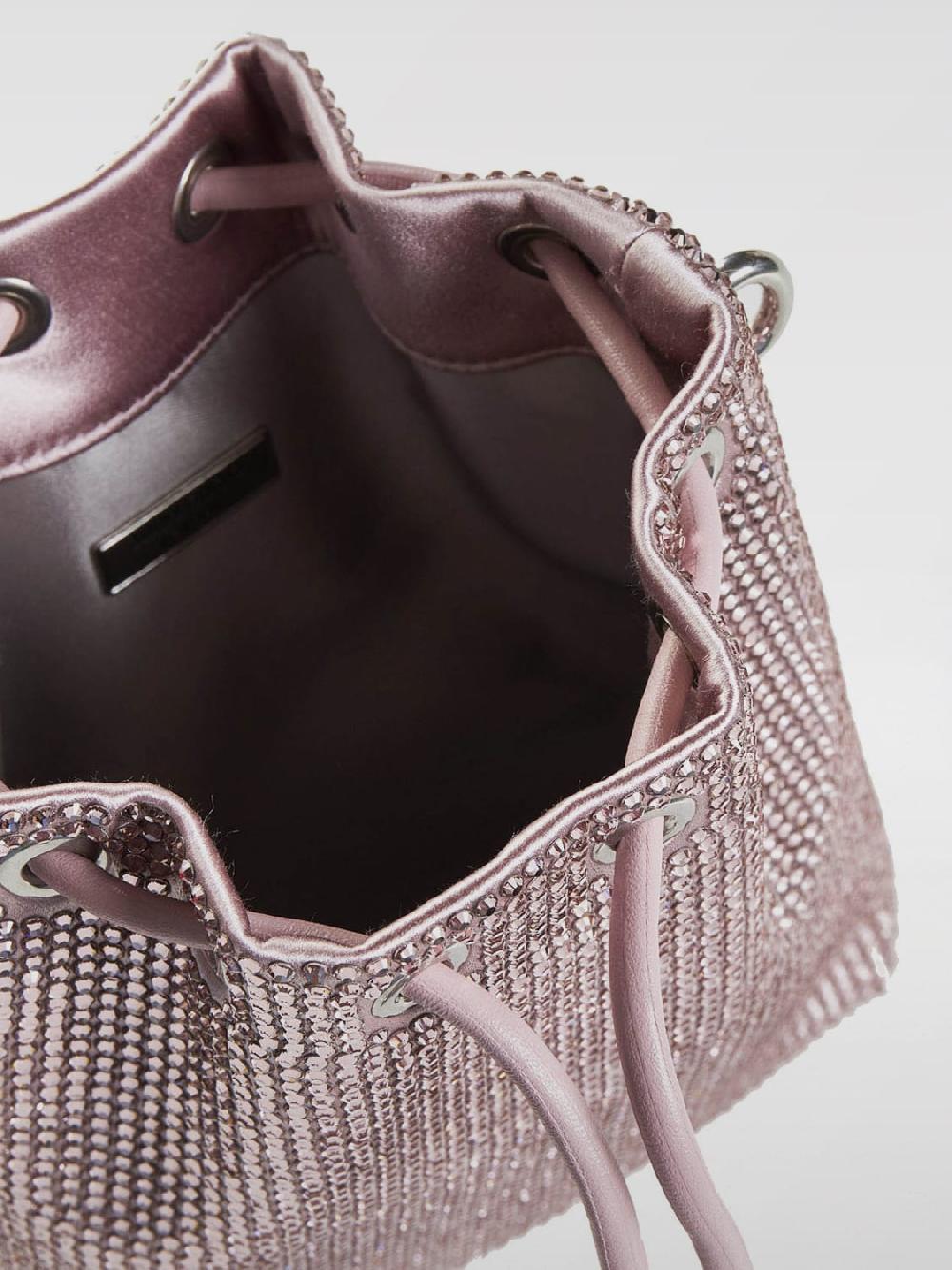 Giglio Borsa Cinch Bon Bon Jimmy Choo In Raso Con Strass All Over