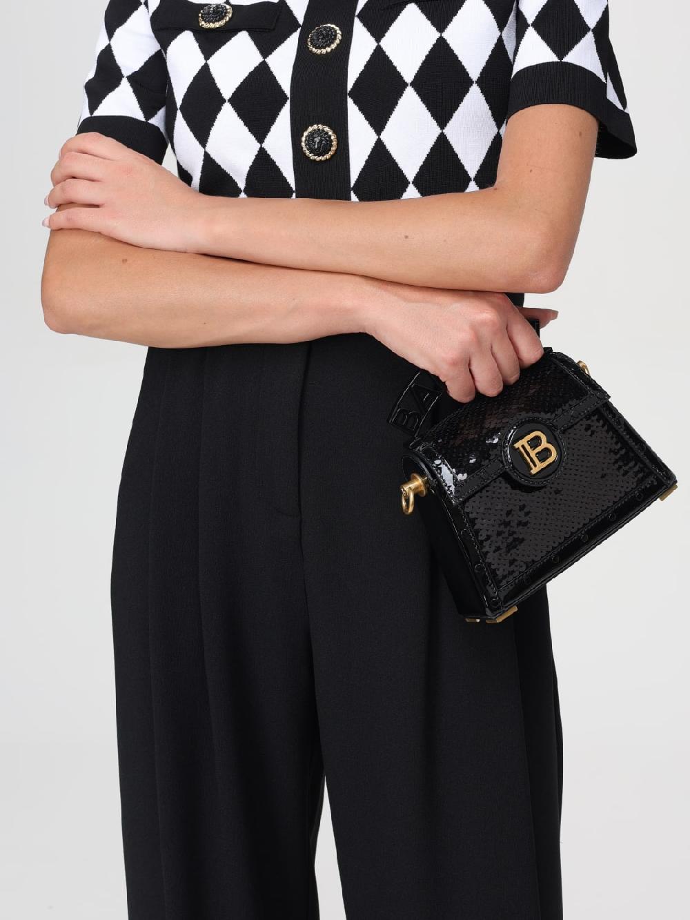 Giglio Borsa D-Buzz Dynasty Balmain In Vernice Con Paillettes
