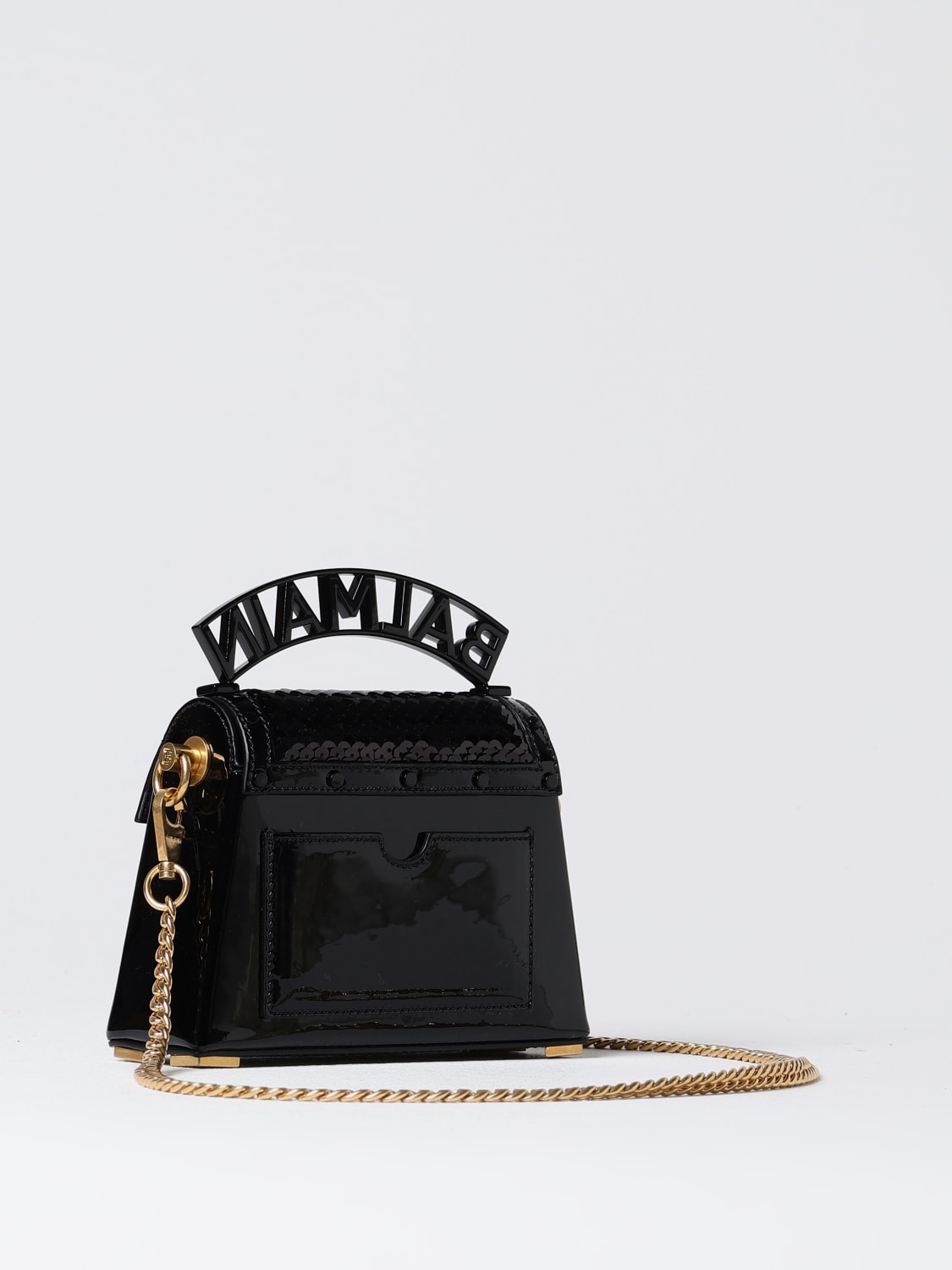 Giglio Borsa D-Buzz Dynasty Balmain In Vernice Con Paillettes