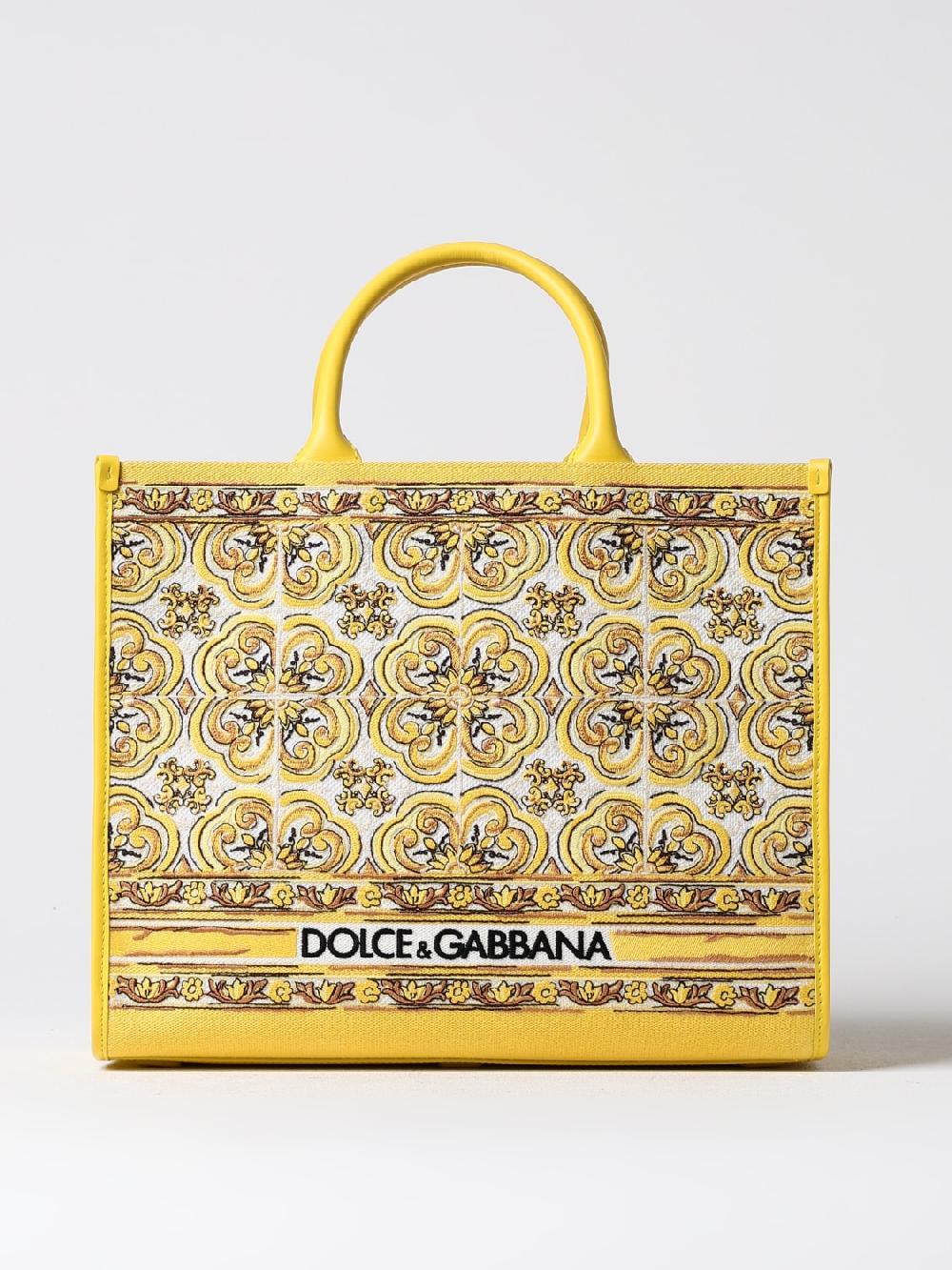 Giglio Borsa DG Daily Dolce & Gabbana in canvas e pelle con stampa all over
