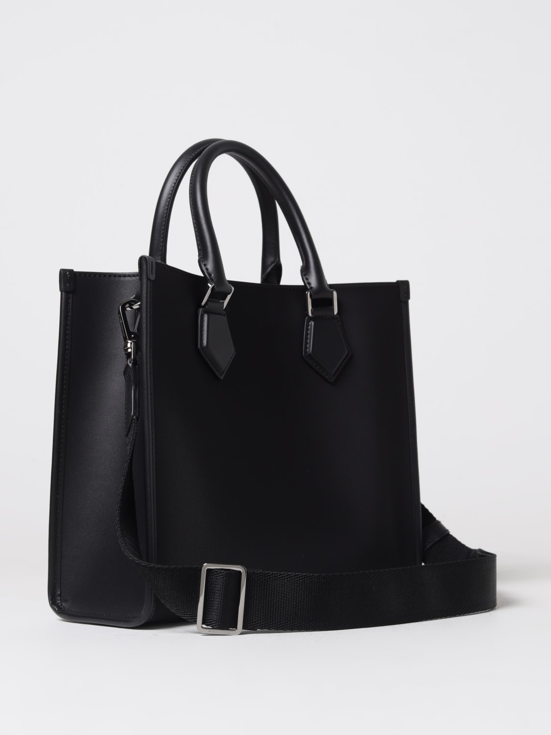 Giglio Borsa Dolce & Gabbana In Nylon E Pelle Con Logo Gommato
