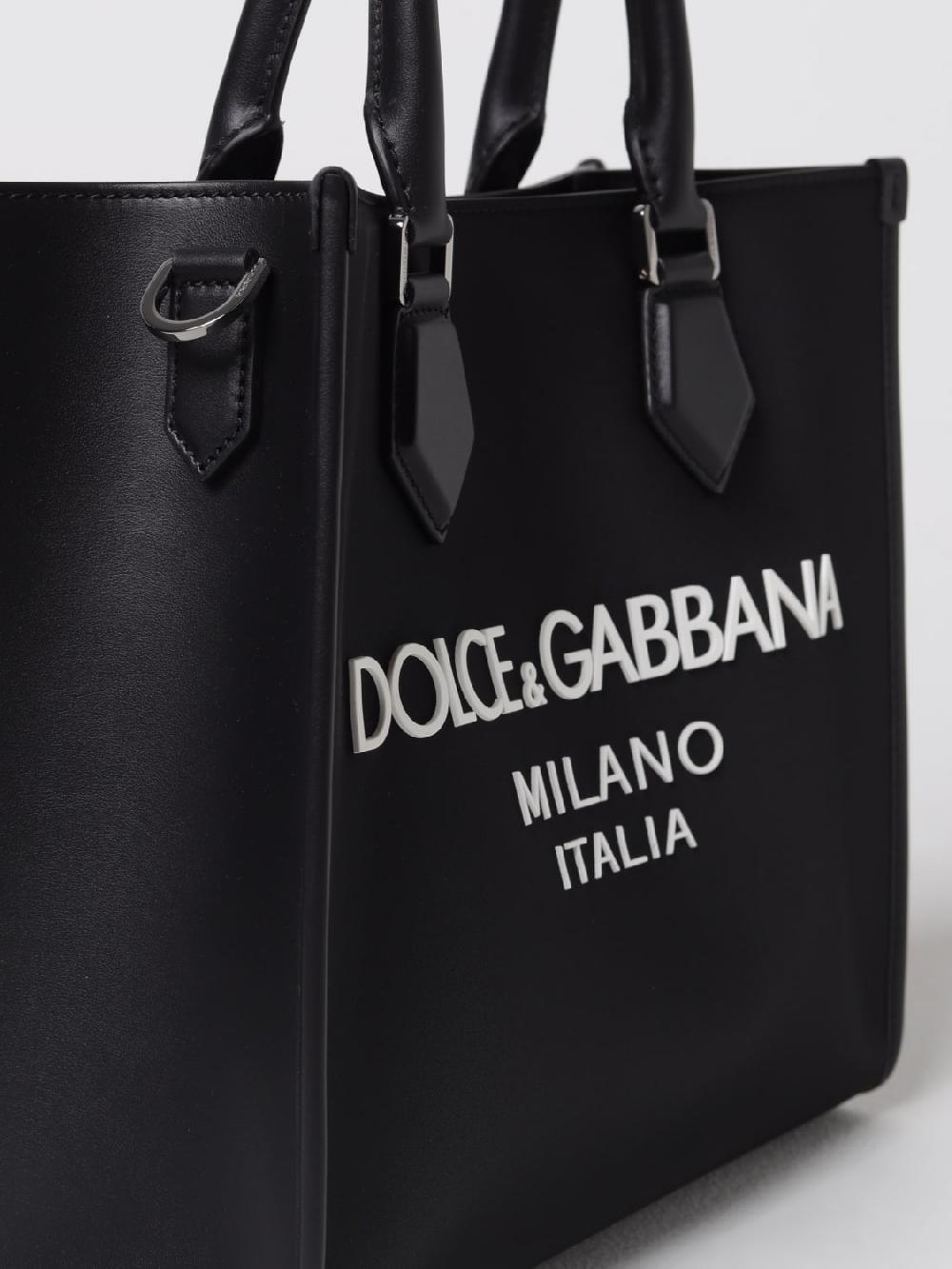 Giglio Borsa Dolce & Gabbana In Nylon E Pelle Con Logo Gommato