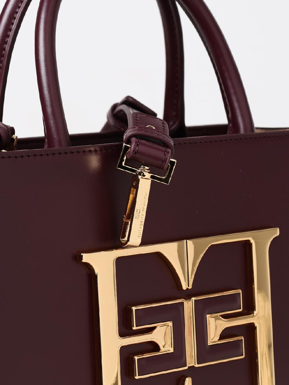Giglio Borsa Elisabetta Franchi In Pelle Sintetica Con Logo
